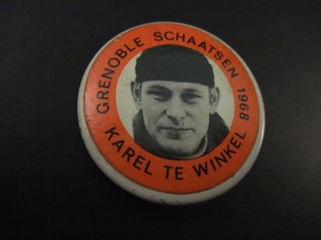 Karel te Winkel allround schaatser Olympische Winterspelen van 1968 te Grenoble